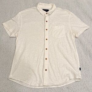 Lucky Brand Linen Short Sleeve Button Up